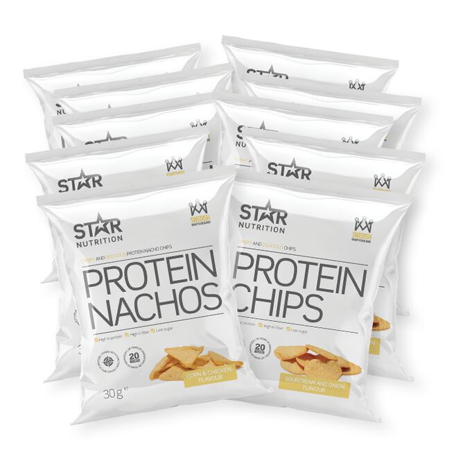 5 x Protein Chips + 5 x Protein nachos 5 x Protein Chips + 5 x Protein nachos