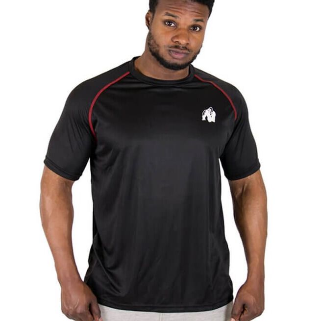 Performance Tee, Black/Red, S  Performance Tee, Black/Red