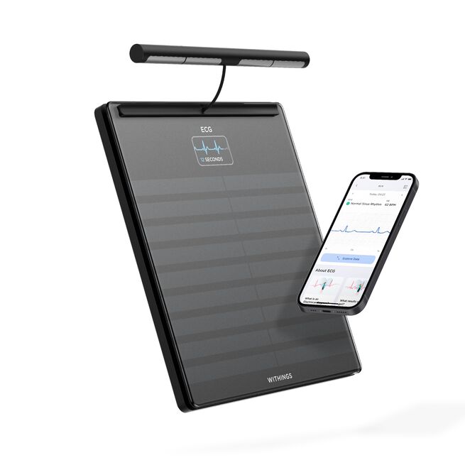 Withings Body Scan, Black  Body Scan Diagnostisk Personvekt Svart