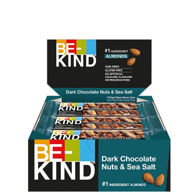 12 x BeKind Core Bar 40 g Dark Chocolate Nuts & Sea Salt 12 x Core Bar 40 g Mørk Sjokolade Nøtter & Havsalt Dark Chocolate Nuts&Sea Salt