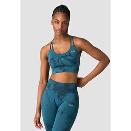 Define Seamless Tie Dye Sports Bra, Dark Teal, XS  Define Seamless Tie Dye Sport-BH Blågrønn