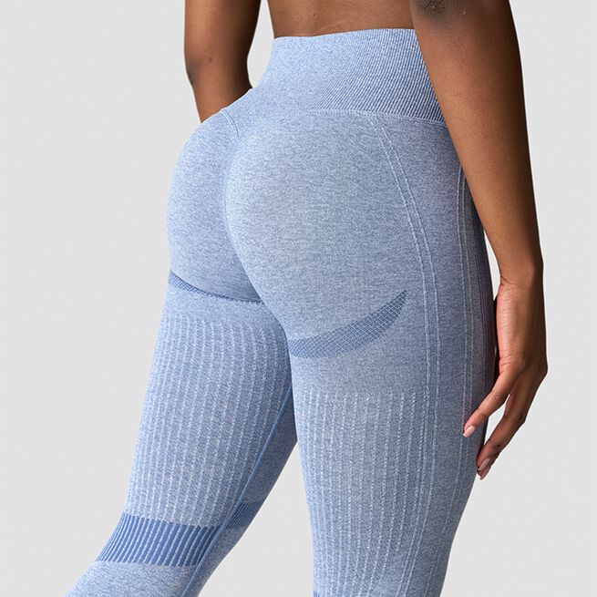 Soft Seamless Tights, Metal Blue Melange, L  Soft Seamless Tights Blå