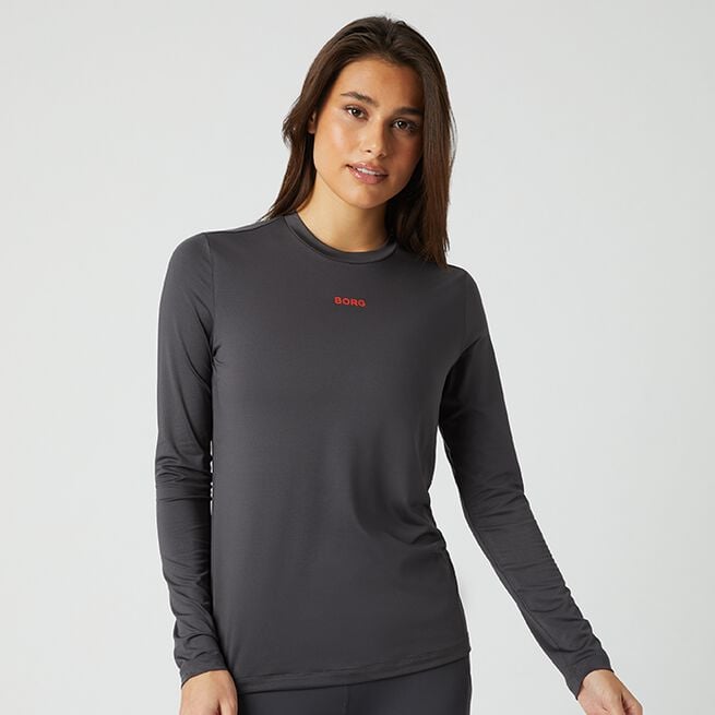 Björn Borg Long Sleeve T-Shirt, Asphalt Borg Long Sleeve T-Shirt, Asphalt