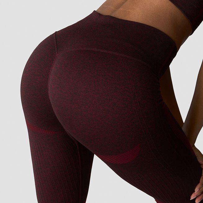 Soft Seamless Tights, Burgundy Melange, L  Soft Seamless Tights, Burgundy Melange