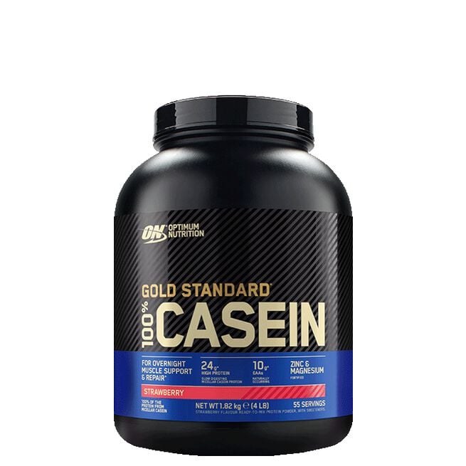 100% Casein Gold Std, 1818 g, Strawberry Gold Standard 100 % kasein 1818 g Strawberry