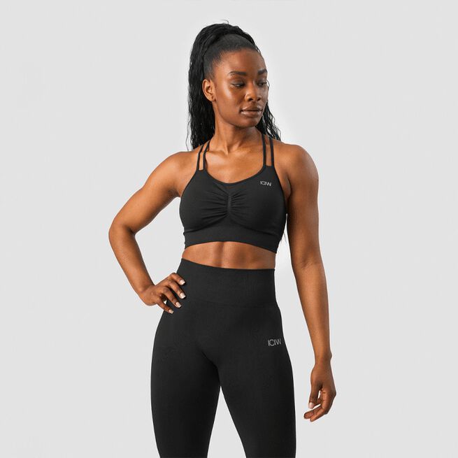 Define Seamless Scrunch Sports Bra, Black Define Seamless Scrunch Sports Bra, Black