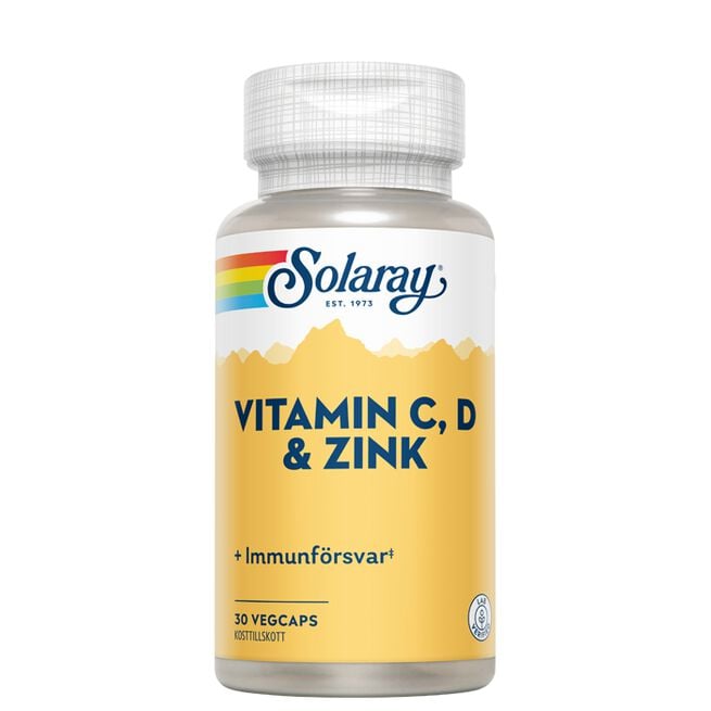 Solaray Vitamin C D Zink 30 kapslar Vitamin C D Zink 30 kapsler