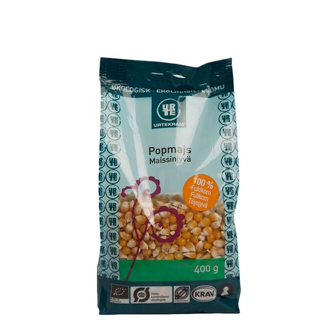 Popmajs Urtekram Popcorn 400 g