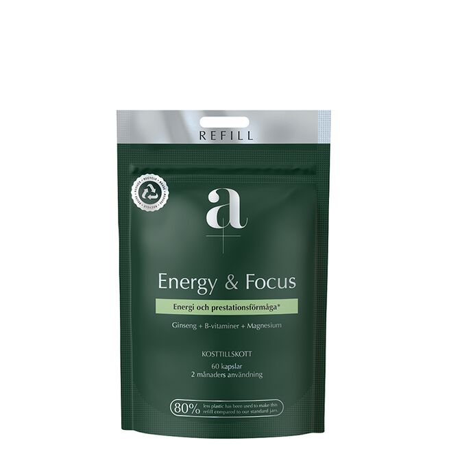 A+ Energi Och Fokus 60 kapslar Refill