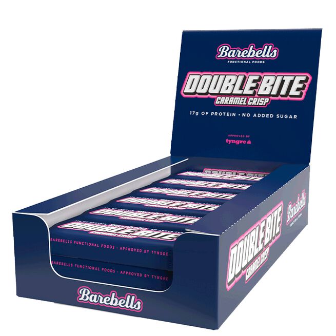 12 x Barebells Double bite Protein Bar, 55 g, Caramel Crisp 