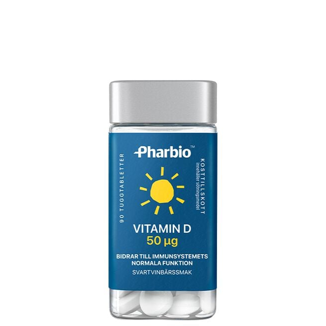 Vitamin D 50ug 90 tuggtabletter Vitamin D 50 ug 90 tyggetabletter
