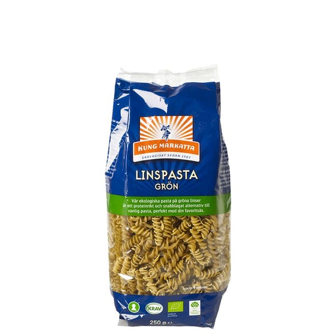 Grønn linsepasta, ØKO, 250 g 