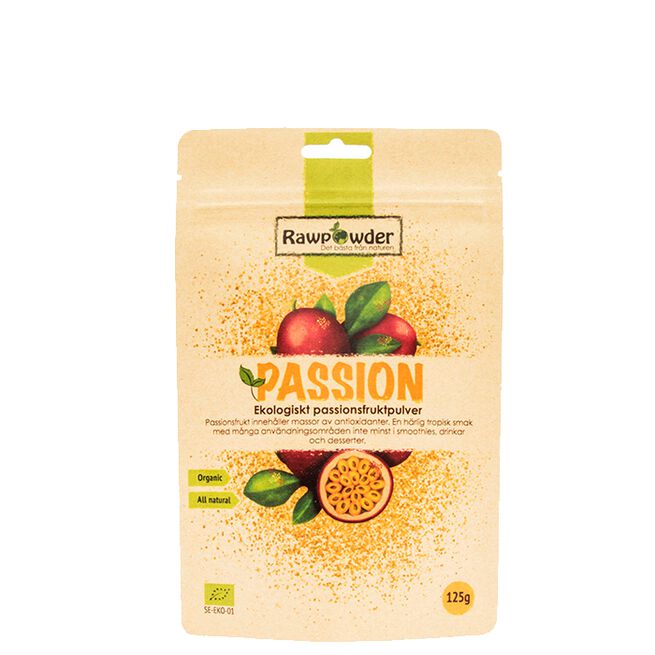 Økologisk Pasjonsfruktpulver, 125 g Økologisk Pasjonsfruktpulver 125 g