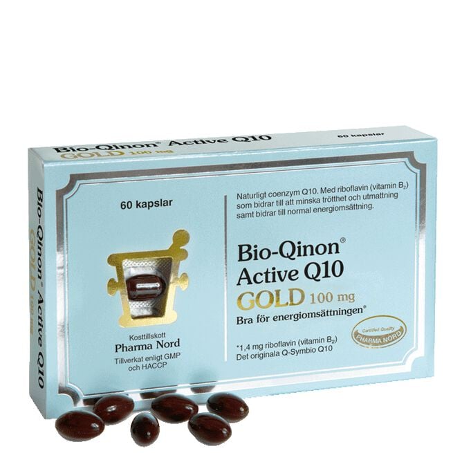 Bio-Qinon Active Q10 Gold 100 mg Bio-Qinon Active Q10 Gold 100 mg 60 kapsler