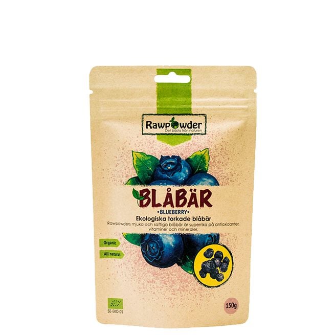 Tørkede Blåbær ØKO, 150 g 