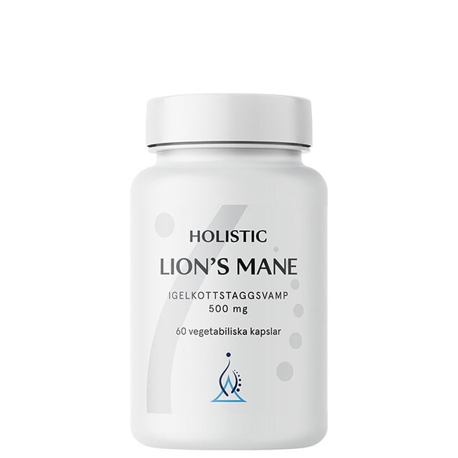Holistic Lions mane 60 vegetabiliska kapslar Lions mane 60 vegetabilske kapsler