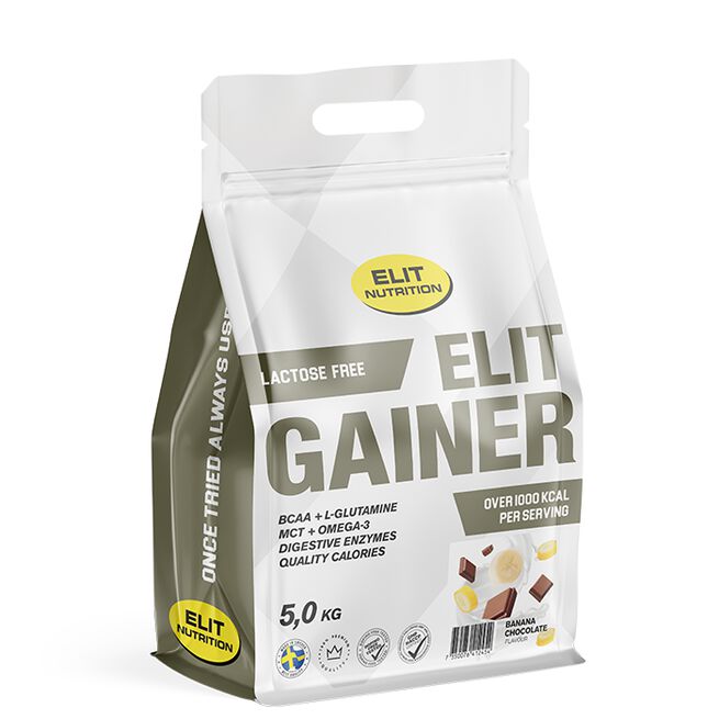 ELIT GAINER - Lactose free, 5000 g, Banana Chocolate ELIT Gainer Laktosfri 5 kg Banana Chocolate