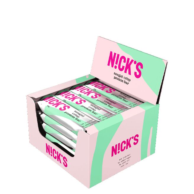 Nicks Protein Bar Nougat Crisp 12 x NICKS Protein Bar, 50 g Nougat