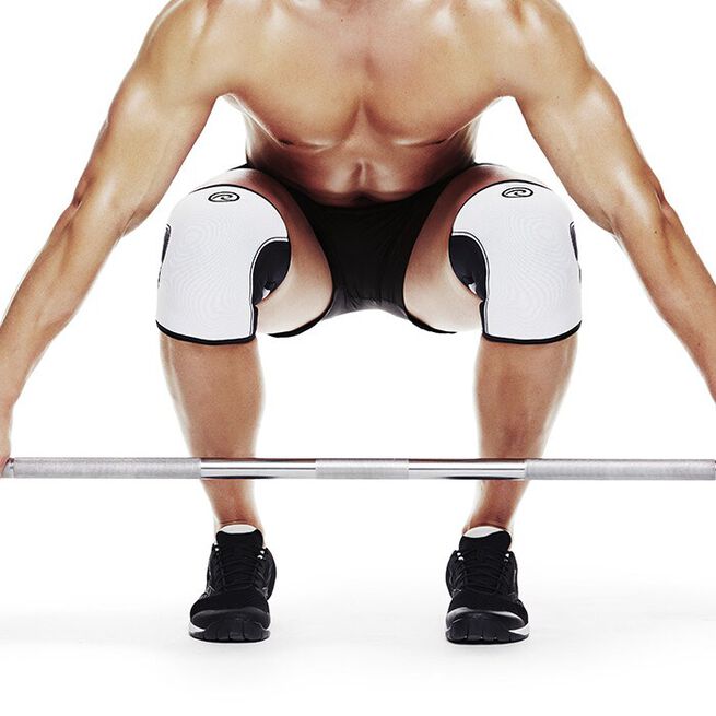 RX Knee Sleeve, 7mm, White/Black, XS  RX Knestøtte 7mm Hvit/Svart