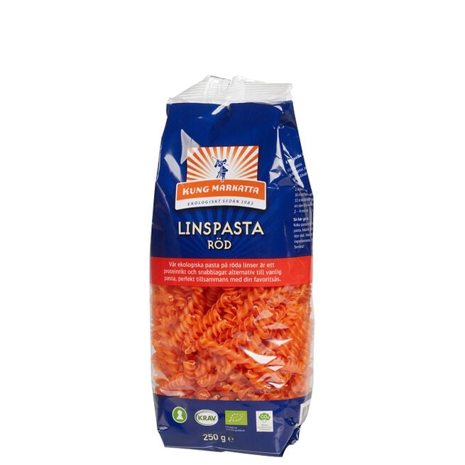 Rød Linsepasta ØKO, 250 g 