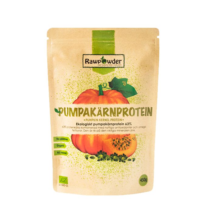 Gresskarkjerneprotein 63% ØKO, 450 g Økologisk Gresskarfrøprotein 450 g pumpa