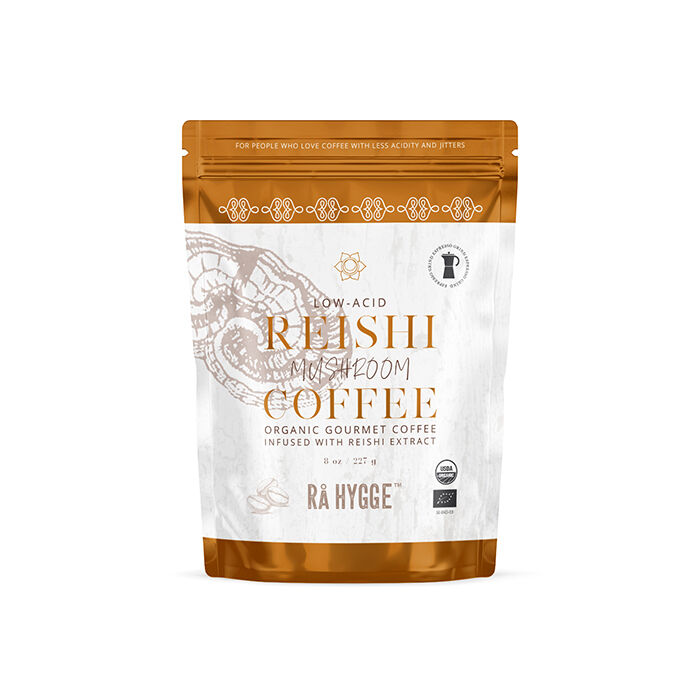 Lavsyrere Reishi spesialkaffe Espressomalt &Oslash;KO 227g
