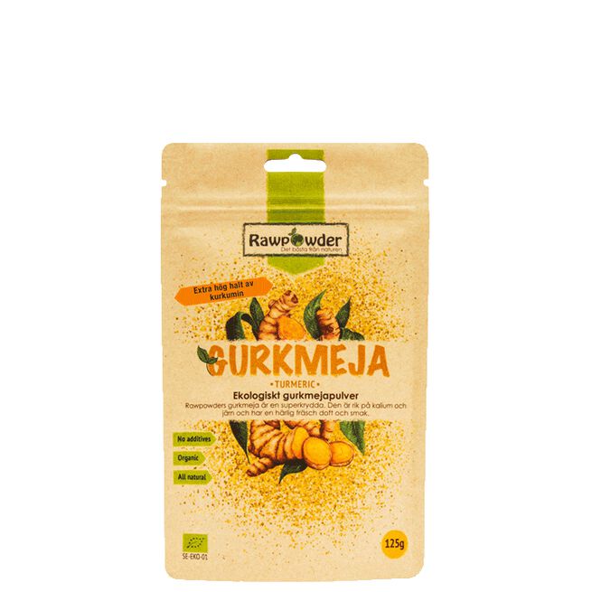 Gurkmejapulver EKO, 125 g RawPowder