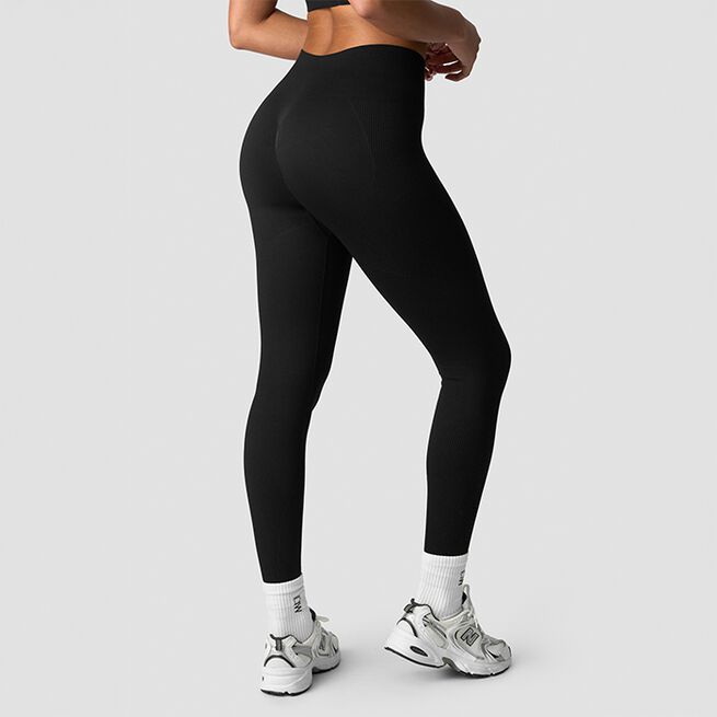 Sculpt Seamless Invisible Scrunch Tights, Black, L  Scrunch treningstights Svart