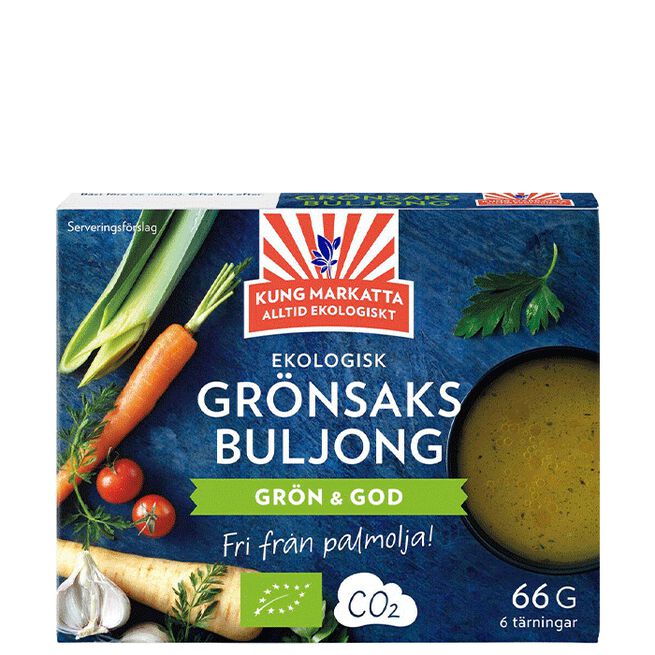 Kung Markattan Grönsaksbuljong Tärning EKO, 6-pack Grønnsaksbuljong Terning 6-pakning
