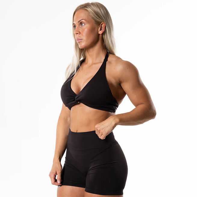 Relode Prime Halterneck Top Black, L Prime Sports-BH Svart