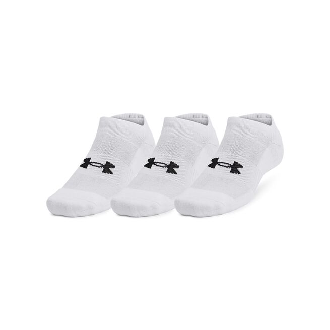 Unisex UA Tech 3pk No Show, White, L Unisex UA Tech Sokker 3-pakning Hvit
