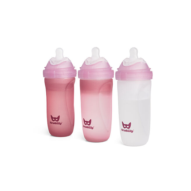 Heat Sensing Glass Baby bottle 320ml/11oz (3-Pack) Rose Smokkflasker Rosa 320 ml 3-pakning