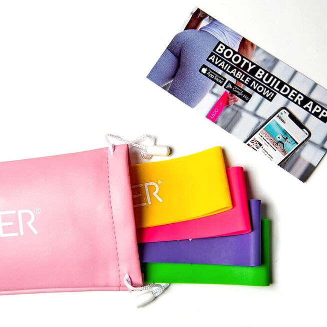 Booty Builder Mini Bands, Pink, 4-Pack  Booty Builder Minibands Rosa 4-Pakk