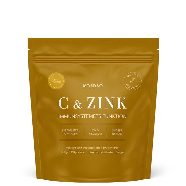 C Och Zink Instant Powder 150 g C & Sink Pulver Vegansk 150 g Sitron