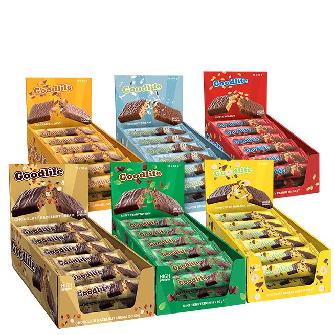 Goodlife protein bar box big buy BIG BUY 90 x Proteinbar 50 g