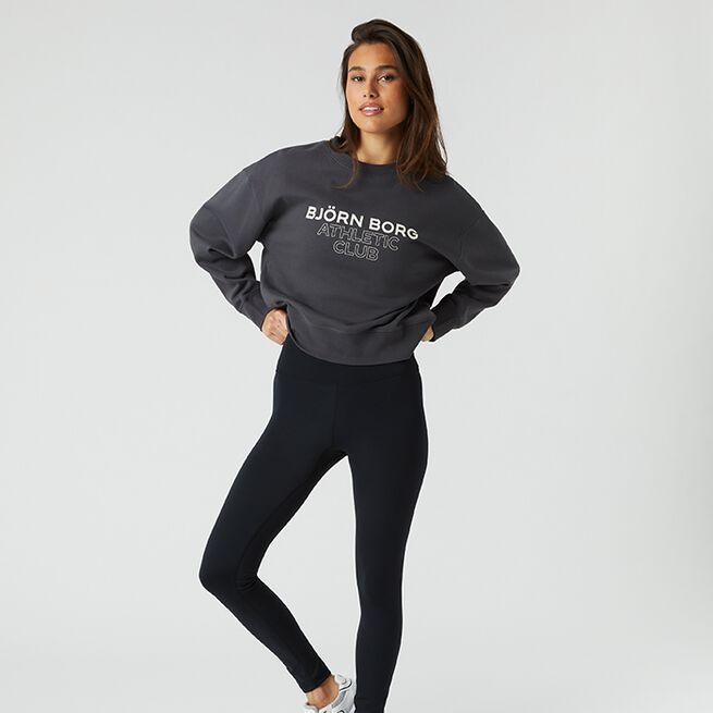 Björn Borg Boyfriend Crew, Asphalt Boyfriend Sweatshirt Svart