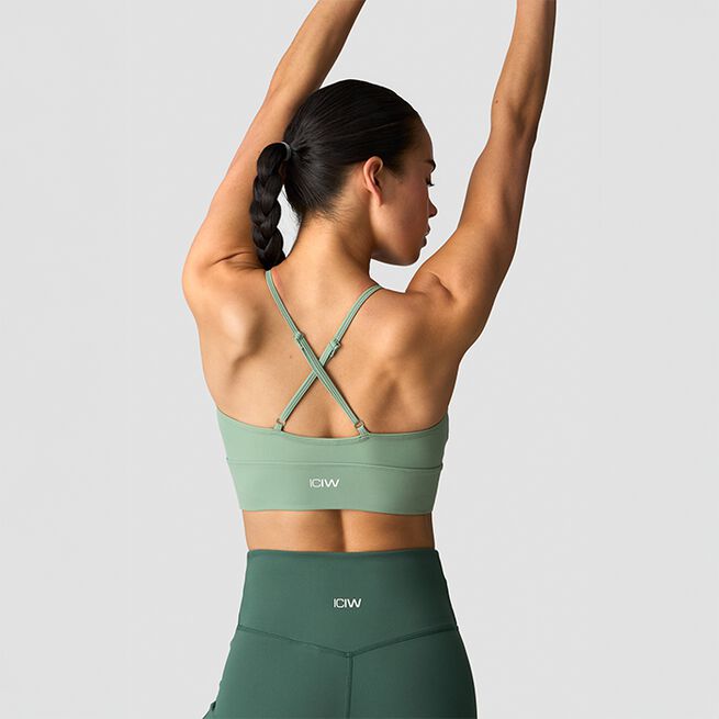 Nimble Adjustable Strappy Sports Bra, Light Moss, L  Nimble Sport-BH Lys Mosegrønn