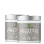 2 x Ekologisk Kokosolja, 500 ml 