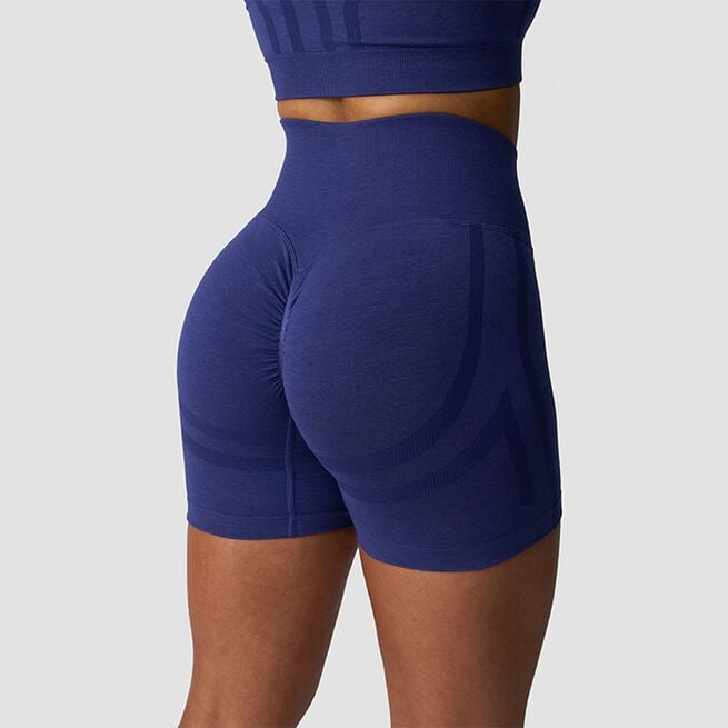 Rush Seamless Shorts, Dark Slate Blue Melange, XS Rush Seamless Shorts Mørkeblå