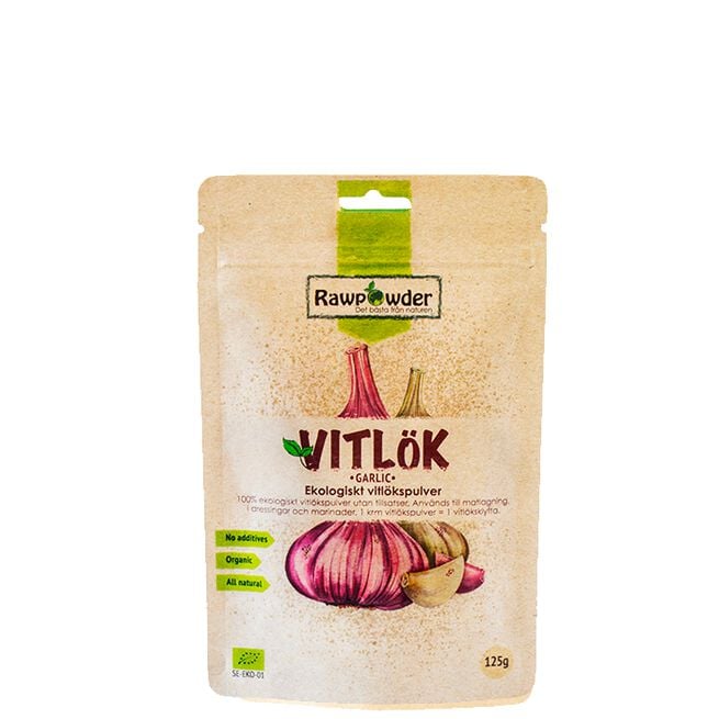 Økologisk Hvitløkspulver, 125 g Økologisk Hvitløkspulver 125 g