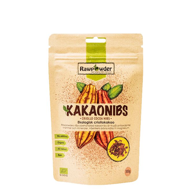 Kakaonibbs ØKO, 300 g  Økologiske Kakaonibs 300 g