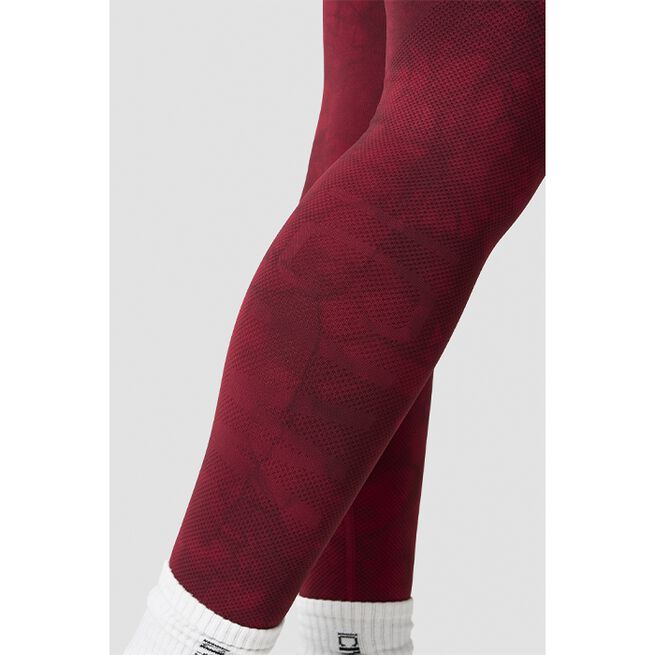 Define Seamless Tie Dye Tights, Red, L  Define Treningstights Rød