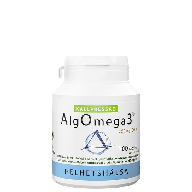 AlgOmega3® Kallpressad 100 kapslar AlgOmega3® Kallpressad 100 kapsler