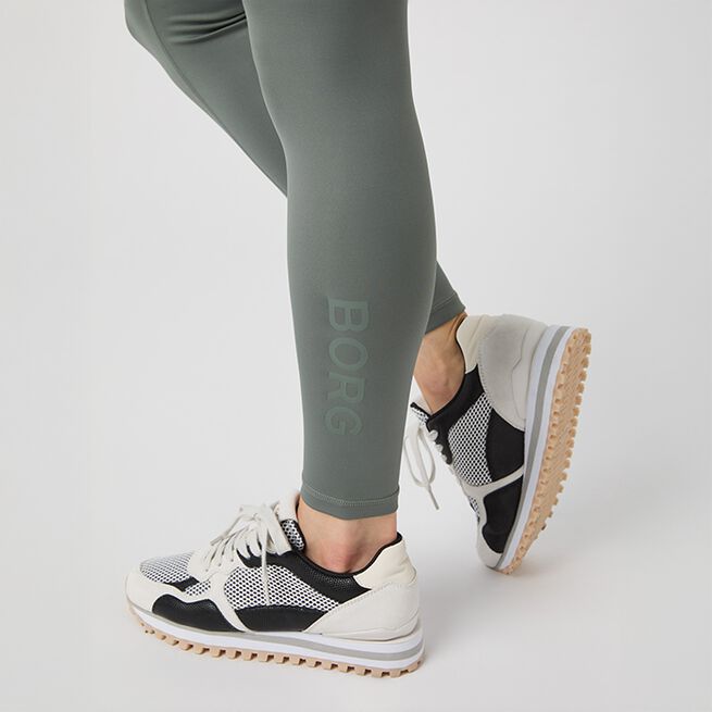 Borg Logo Tights, Agave Green, L  Logo Tights Grønn