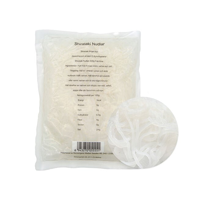 Shiratakinudlar 200 g Shirataki nudler, 200 gram