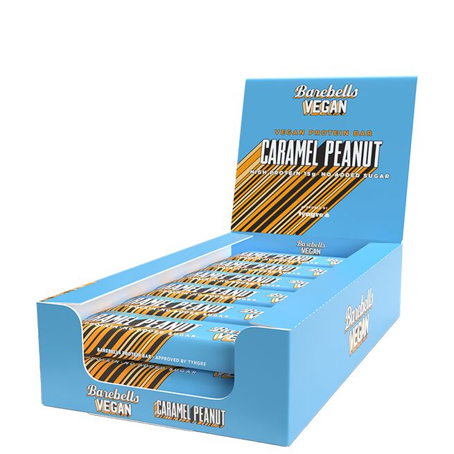 12 x Barebells Vegan Protein Bar, 55 g, Peanut Caramel 12 x Barebells Vegansk Proteinbar 55 g Peanut Caramel