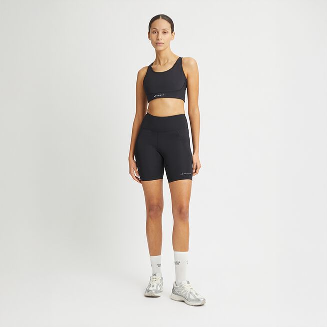 Flattering High Waist Bike Tights, Black, L  Sykkelshorts Svart