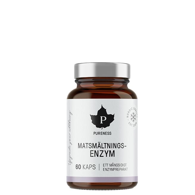 Pureness Matsmältningsenzym, 60 kapslar Fordøyelsesenzym, 60 kapsler