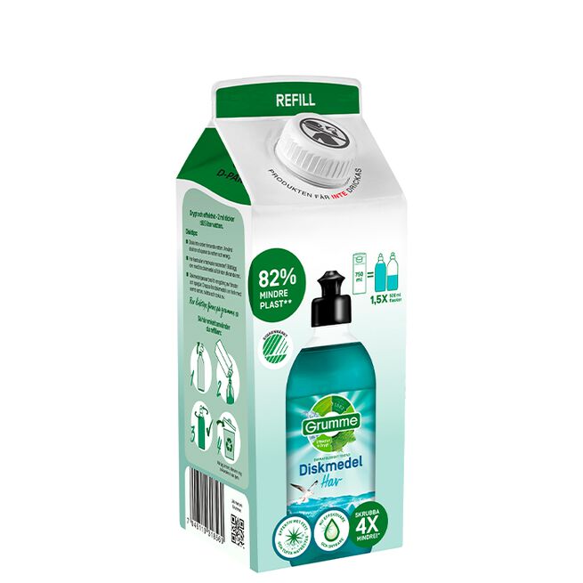Grumme Handdiskmedel Hav refill 750 ml Grumme Håndoppvaskmiddel Hav Refill 750 ml