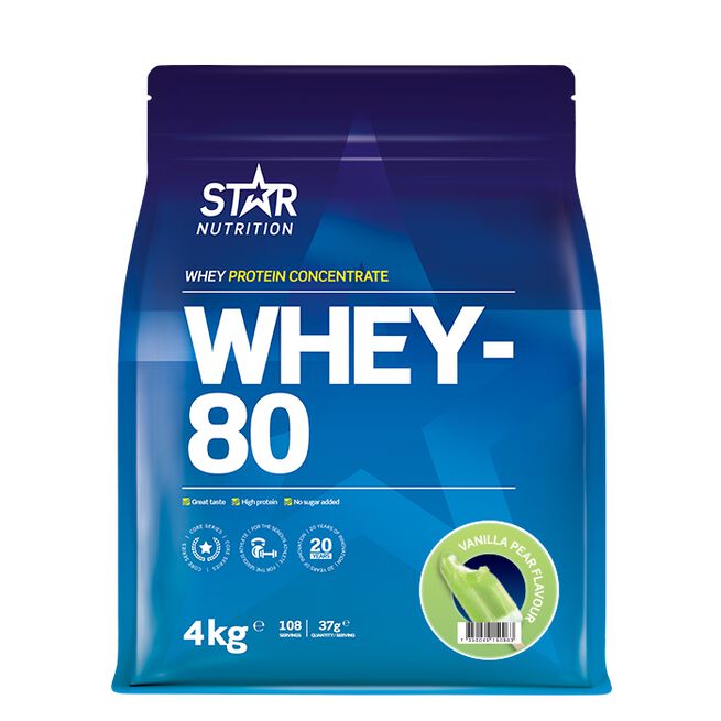 Star Nutrition Whey-80 4kg Whey-80 Myseprotein 4 kg Vanilla Pear